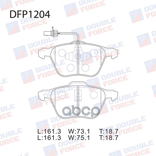 

Тормозные колодки DOUBLE FORCE дисковые DFP1204