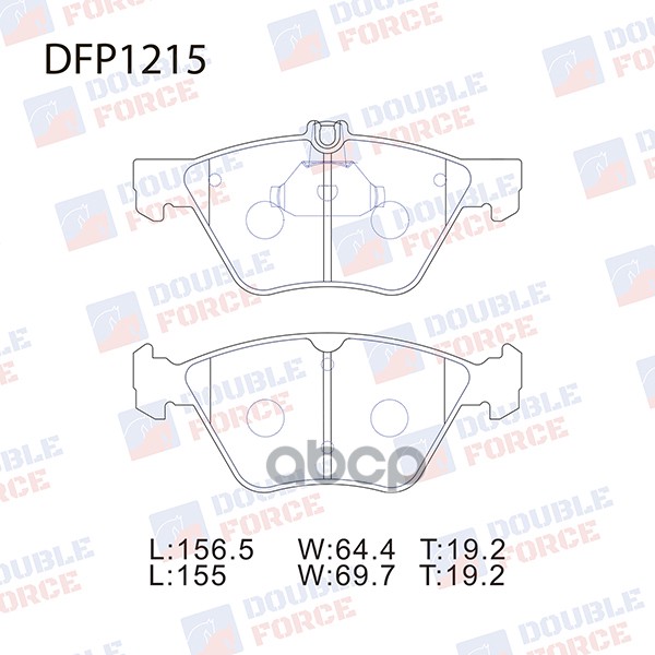 

Колодки Тормозные Дисковые Double Force DOUBLE FORCE арт. DFP1215