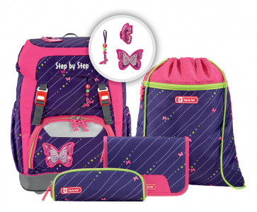 

Школьный ранец Hama Step By Step Grade Shiny Butterfly 4 предмета 129673