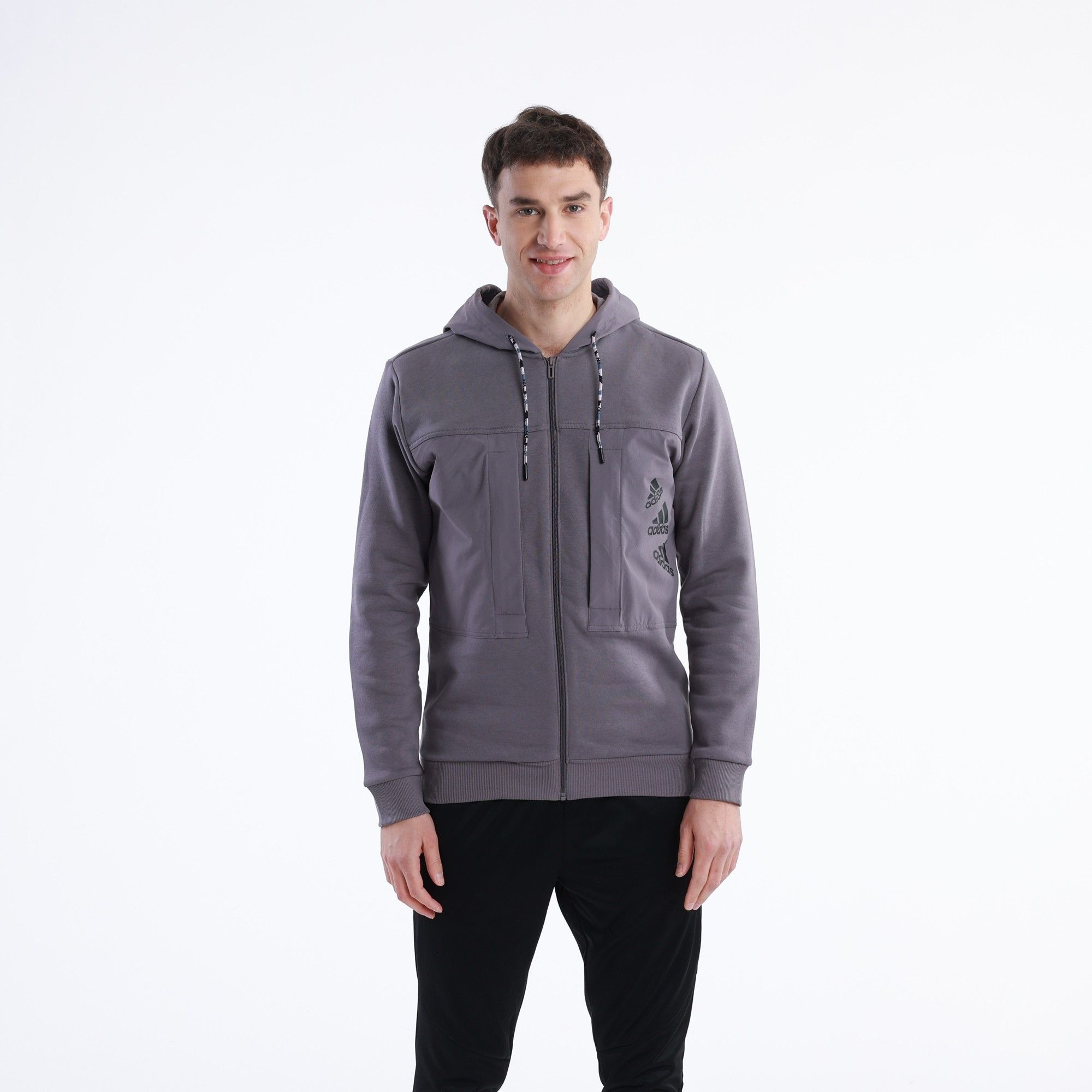 

Толстовка мужская Adidas Essentials Brandlove Fleece Full-Zip Hoodie фиолетовая L, Фиолетовый, Essentials Brandlove Fleece Full-Zip Hoodie