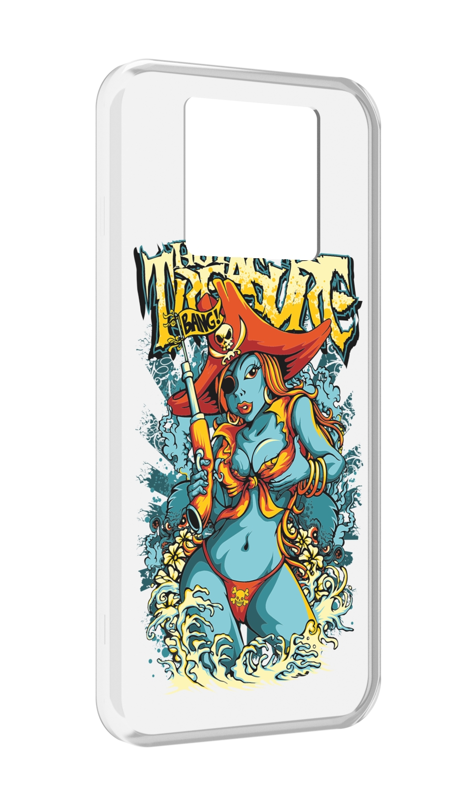 Чехол MyPads нарисованная синяя девушка комикс для Black Shark 3 5G / Black Shark 3S