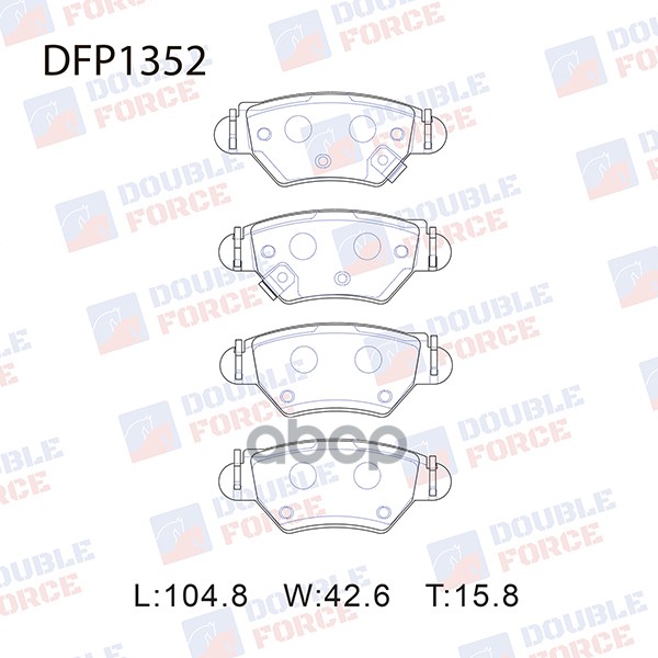 

Тормозные колодки DOUBLE FORCE дисковые DFP1352