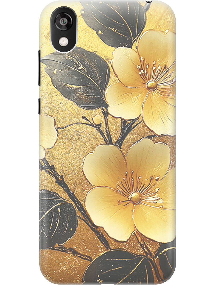 

Силиконовый чехол на Honor 8S / Huawei Y5 (2019) с принтом "Цветы и золото", Прозрачный;желтый;черный, 721008724