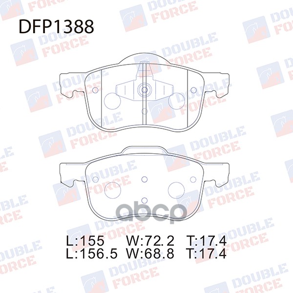 

Колодки Тормозные Дисковые Double Force DOUBLE FORCE арт. DFP1388