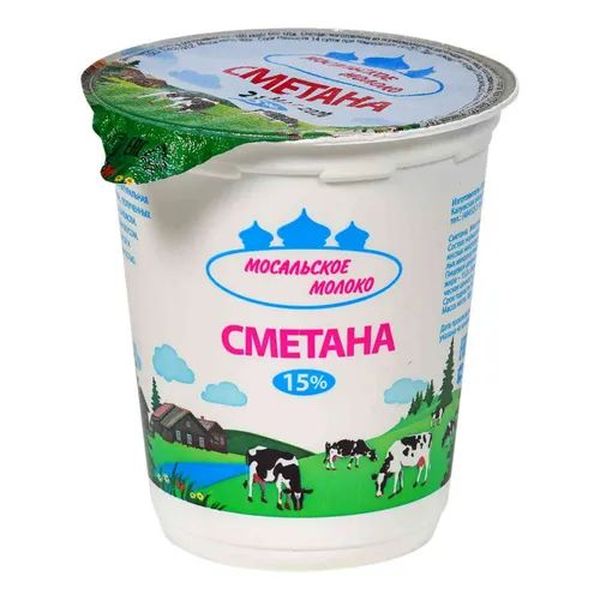 

Сметана Мосальский молокозавод 15% БЗМЖ 360 г