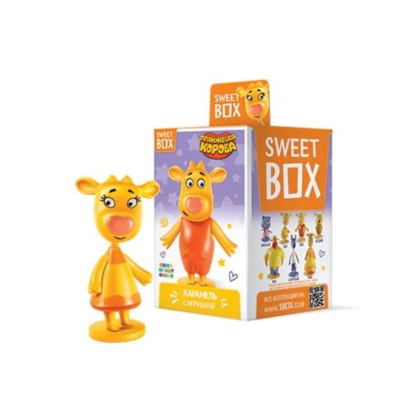 

Конфеты Sweet Box Оранжевая корова с игрушкой 11,4 г