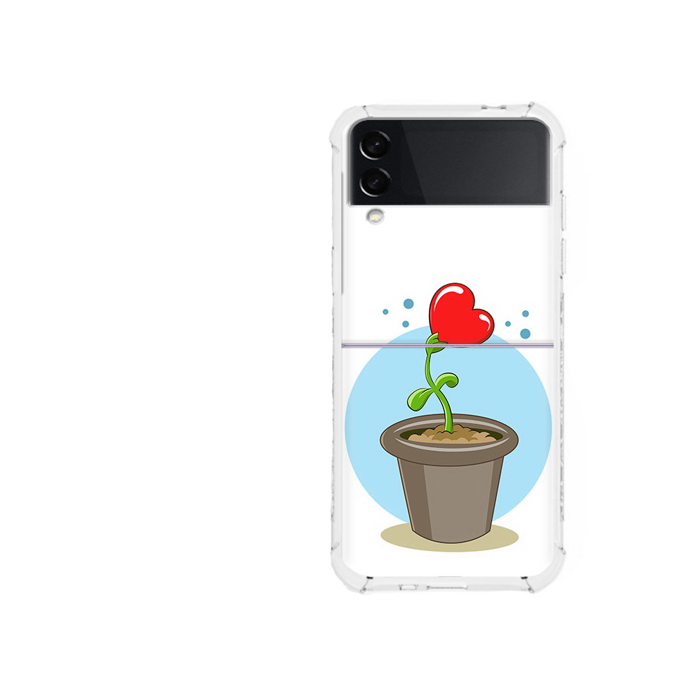 

Чехол MyPads Tocco для Samsung Galaxy Z Flip 3 Растение любви 14 февраля, Прозрачный, Tocco