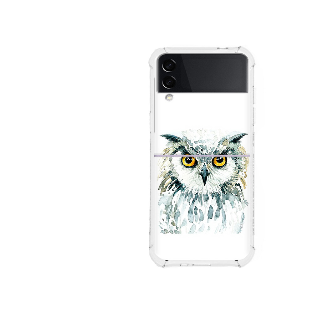 Чехол MyPads Tocco для Samsung Galaxy Z Flip 3 Серьезная сова (PT226934.584.156)