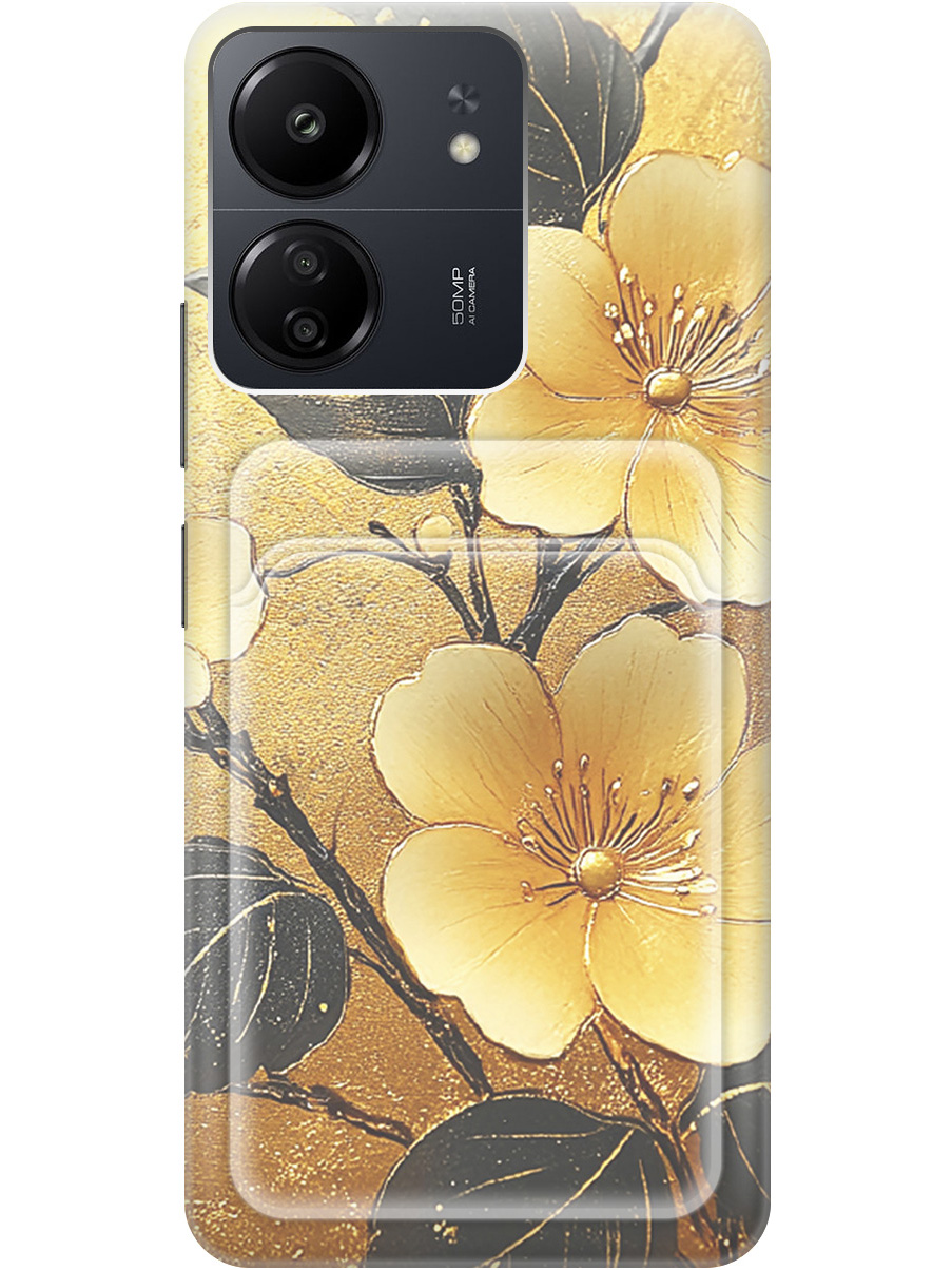

Силиконовый чехол на Xiaomi Redmi 13C / Poco C65 с принтом с карманом для карты 827704, Прозрачный;желтый;черный, 777767724