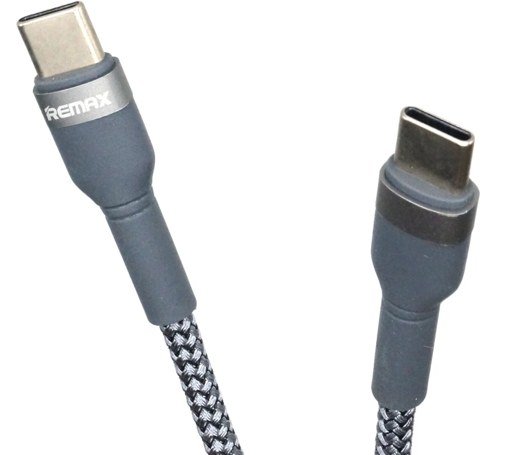 фото Кабель usb type-c - usb type-c remax 0.9 м серебристый