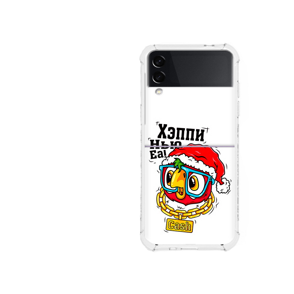 

Чехол MyPads Tocco для Samsung Galaxy Z Flip 3 Хэппи нью еа (PT226934.584.196), Прозрачный, Tocco