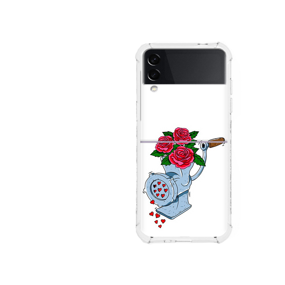 

Чехол MyPads Tocco для Samsung Galaxy Z Flip 3 Цветочные сердца (PT226934.584.199), Прозрачный, Tocco