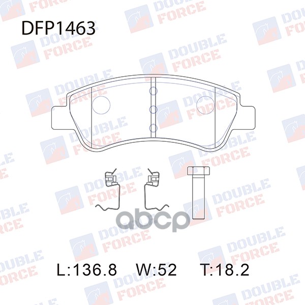 

Тормозные колодки DOUBLE FORCE дисковые DFP1463