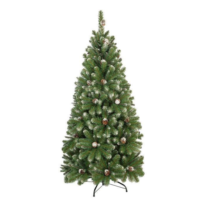 фото Елка искусственная снежная королева заснеженная 150 см, d нижнего яруса 95 см, 821 ветки nobrand