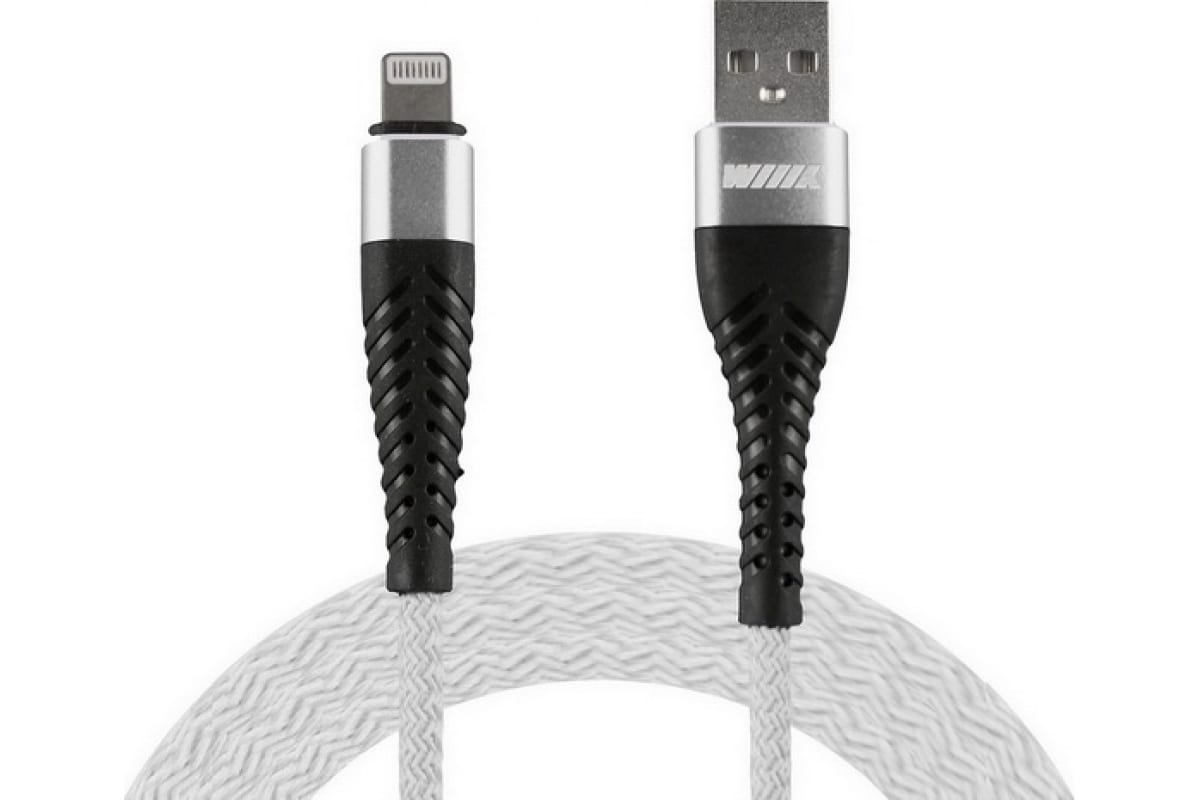 Кабель Wiiix Lightning - USB 2 А, 1 м, белый CB725-U81-0W