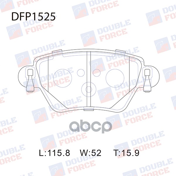 

Тормозные колодки DOUBLE FORCE дисковые DFP1525