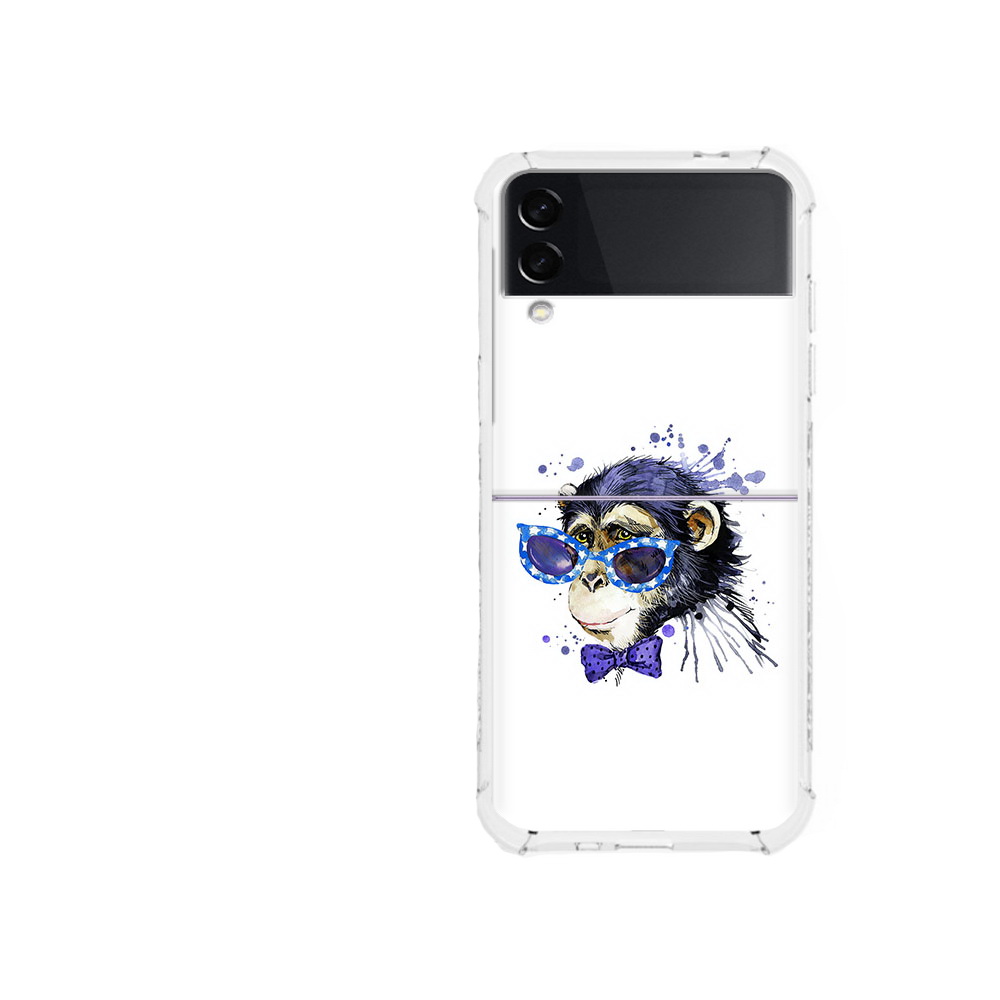

Чехол MyPads Tocco для Samsung Galaxy Z Flip 3 акварельная обезьяна (PT226934.584.216), Прозрачный, Tocco