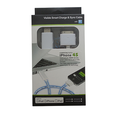 Кабель Apple 30 pin-USB Promise Mobile 0.9 м белый, зеленый