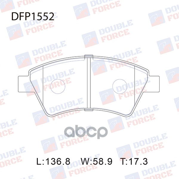

Тормозные колодки DOUBLE FORCE дисковые DFP1552