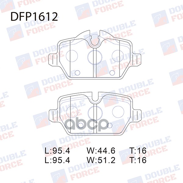 

Тормозные колодки DOUBLE FORCE дисковые DFP1612