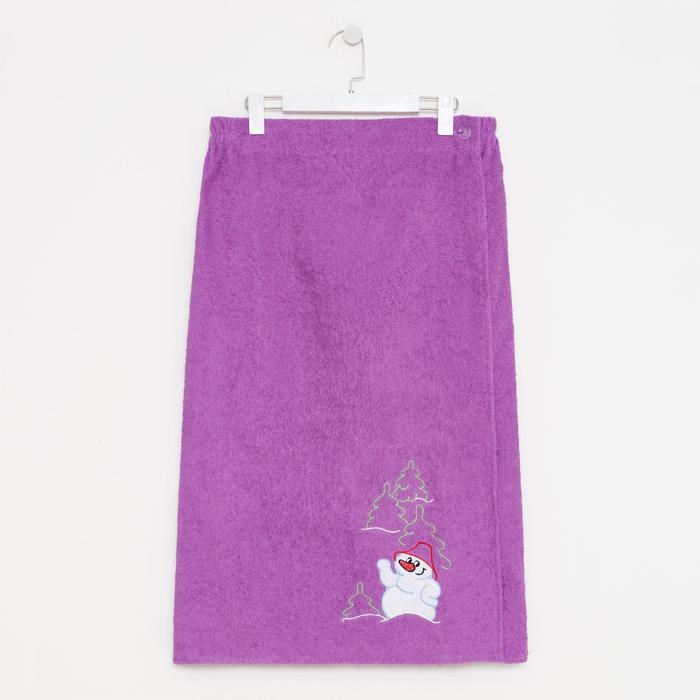 

Парео для бани Снеговик 7064577 onesize фиолетовый, Снеговик