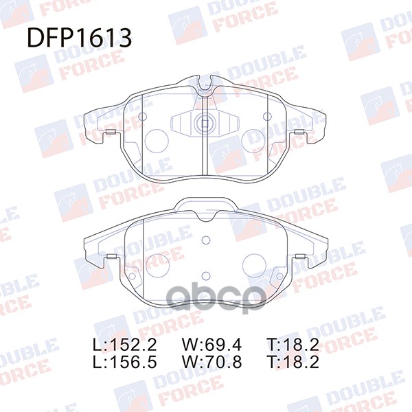 

Колодки Тормозные Дисковые Double Force DOUBLE FORCE арт. DFP1613