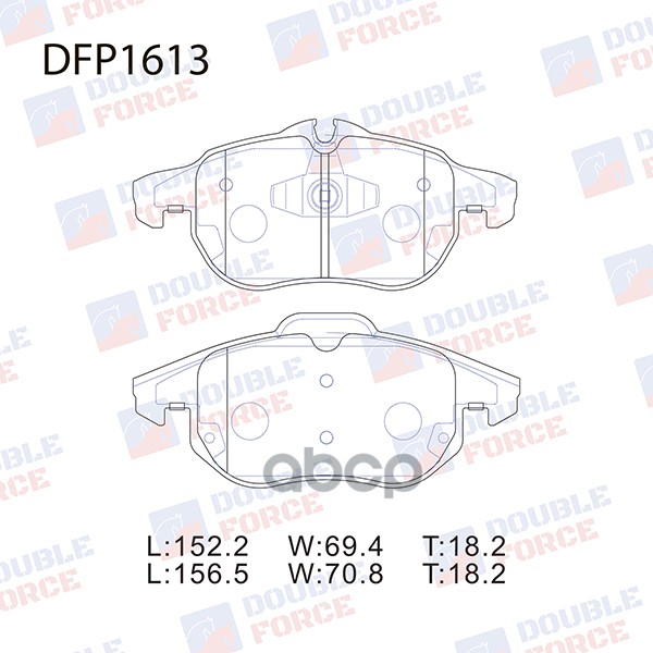 Тормозные колодки DOUBLE FORCE дисковые DFP1613