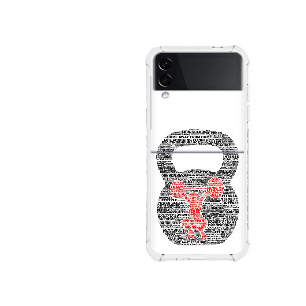 

Чехол MyPads Tocco для Samsung Galaxy Z Flip 3 бодибилдинг гиря из слов (PT226934.584.232), Прозрачный, Tocco