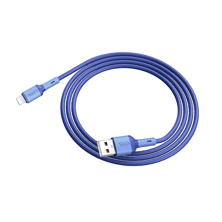 фото Кабель lightning - usb hoco 1 м синий