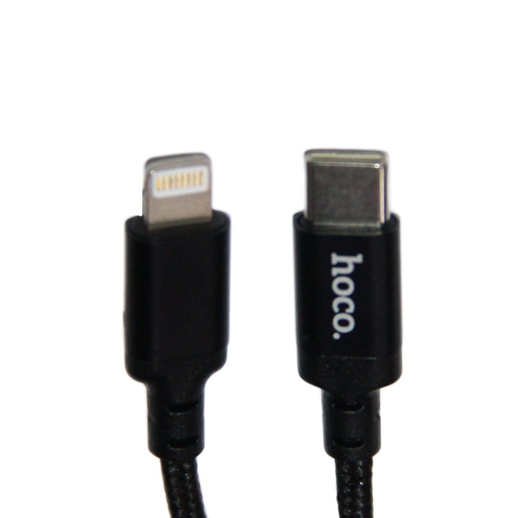 фото Кабель lightning - usb type-c hoco 2 м черный