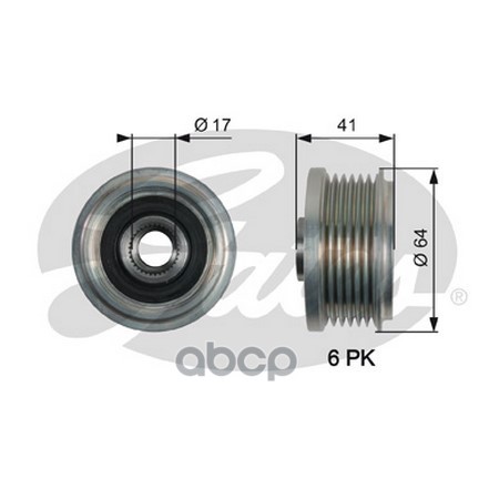 Обгонный шкив генератора Gates OAP7162
