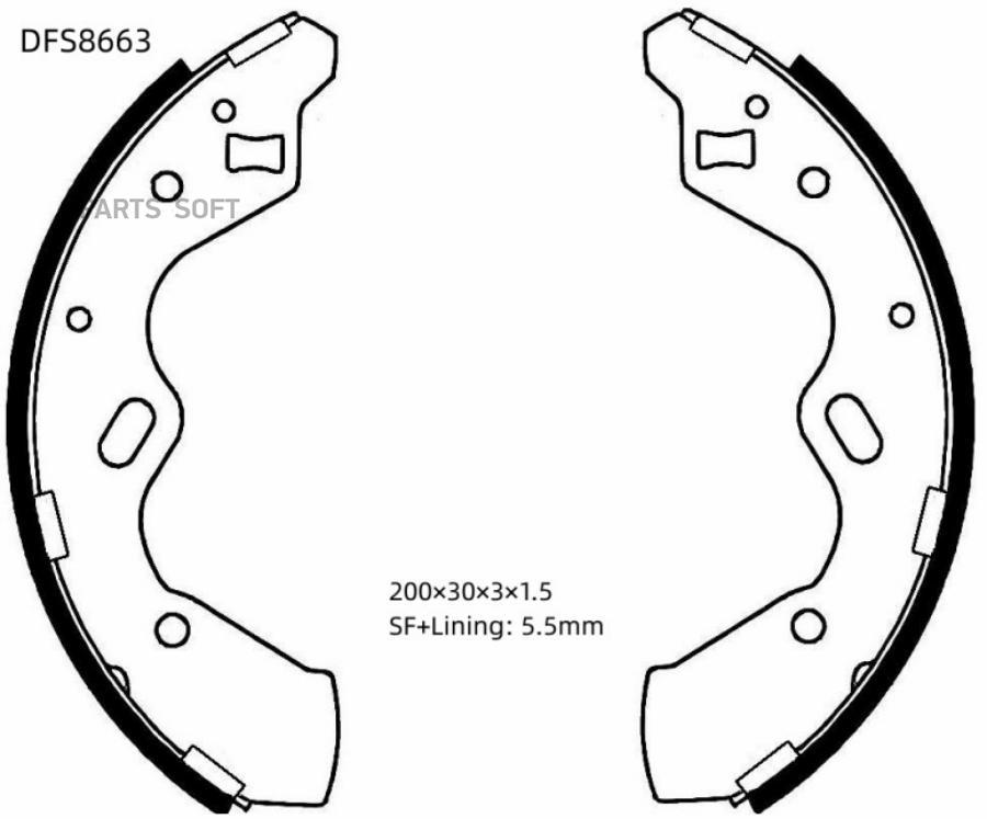 

Тормозные колодки DOUBLE FORCE барабанные DFS8663