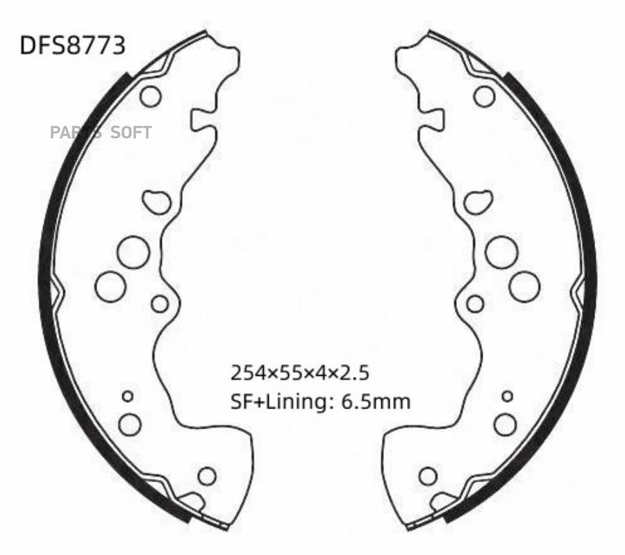 

Тормозные колодки DOUBLE FORCE барабанные DFS8773