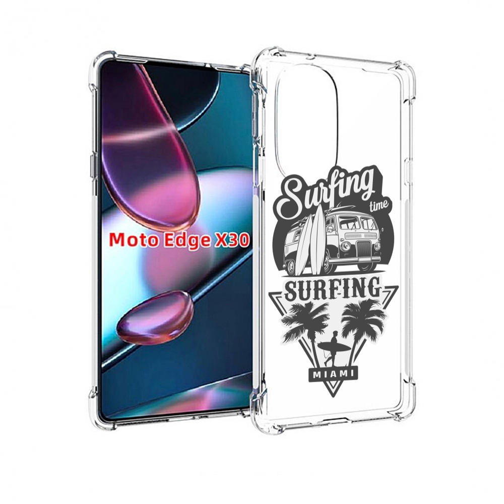 

Чехол MyPads путешествие-на-фургочике для Motorola Moto Edge X30, Прозрачный, Tocco