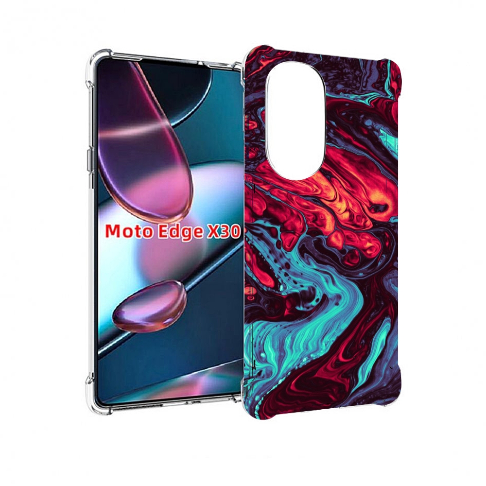 

Чехол MyPads разбавленная краска для Motorola Moto Edge X30, Прозрачный, Tocco