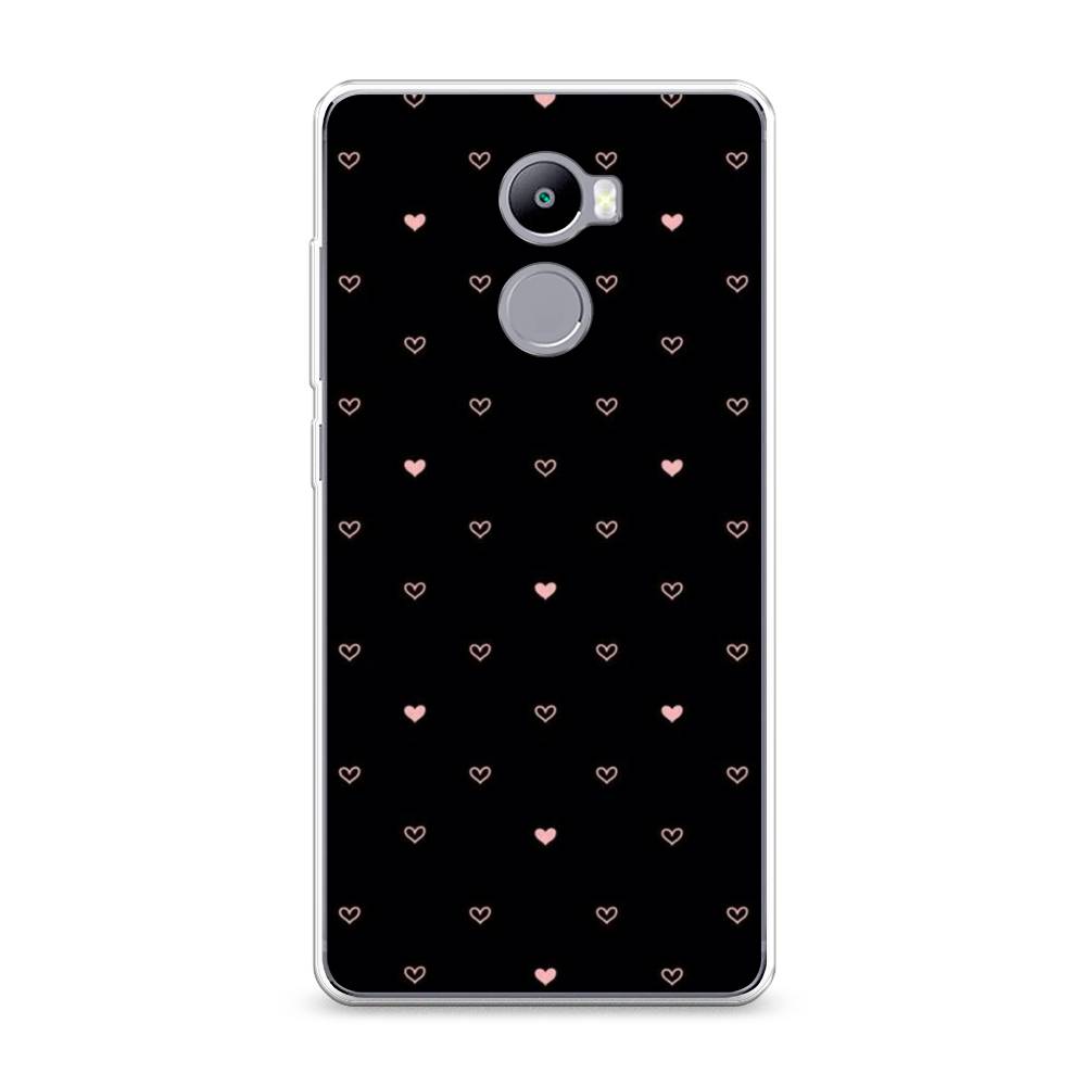 

Чехол Awog на Xiaomi Redmi 4 "Черный фон и сердечки", Разноцветный, 31150-3