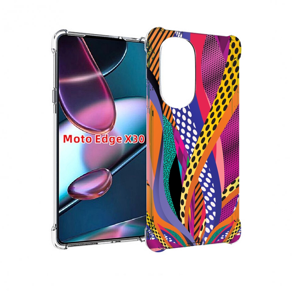 

Чехол MyPads разноцветные щупальца для Motorola Moto Edge X30, Прозрачный, Tocco