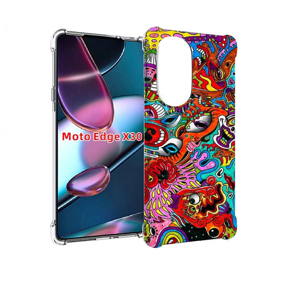 

Чехол MyPads разные абстракции яркие для Motorola Moto Edge X30, Прозрачный, Tocco