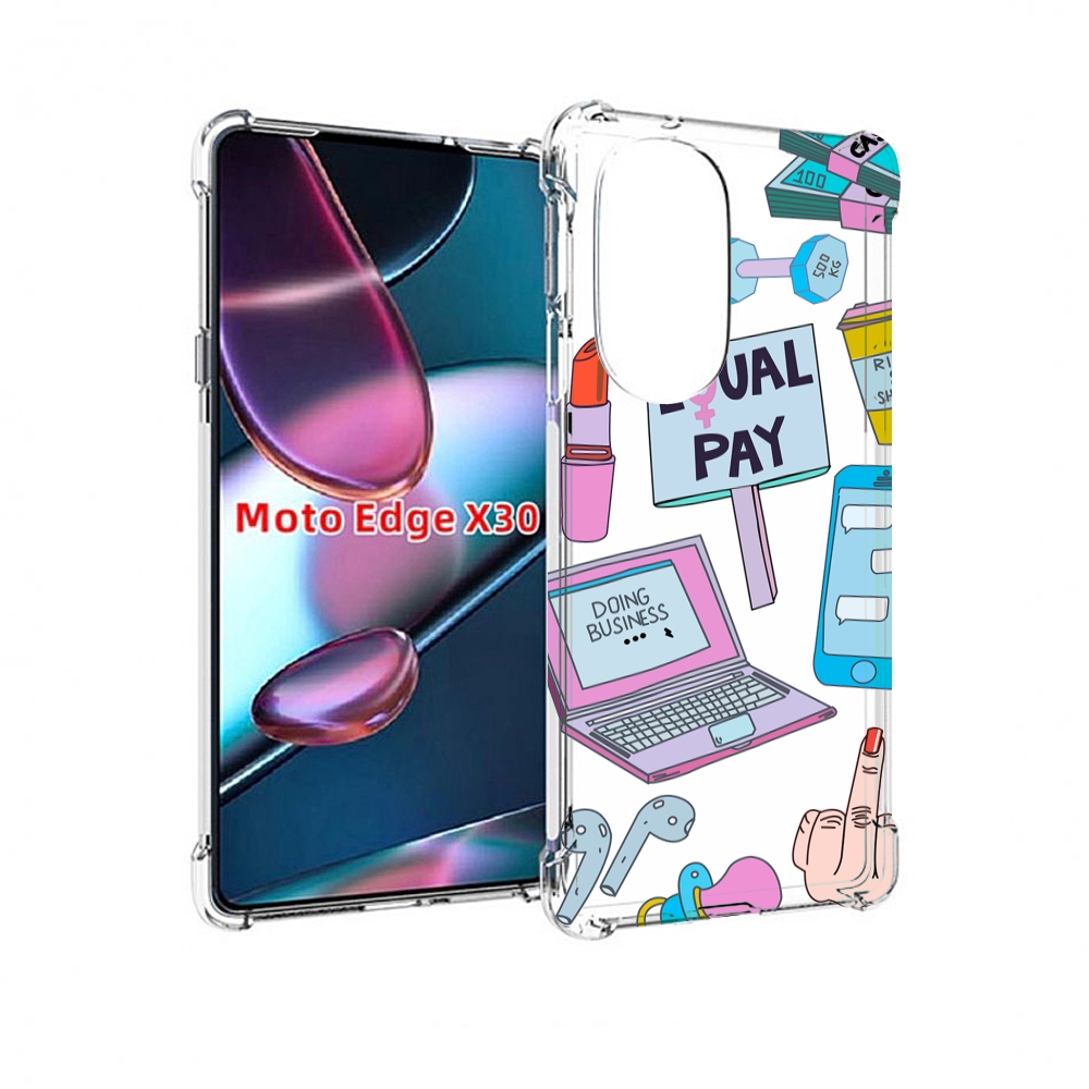 

Чехол MyPads разные-штучки для Motorola Moto Edge X30, Прозрачный, Tocco