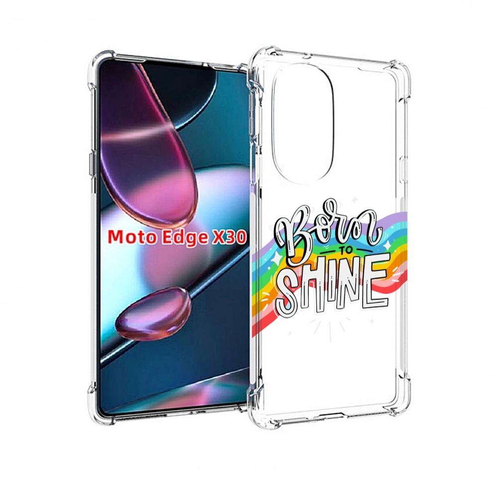 

Чехол MyPads рожден-чтобы-сиять для Motorola Moto Edge X30, Прозрачный, Tocco