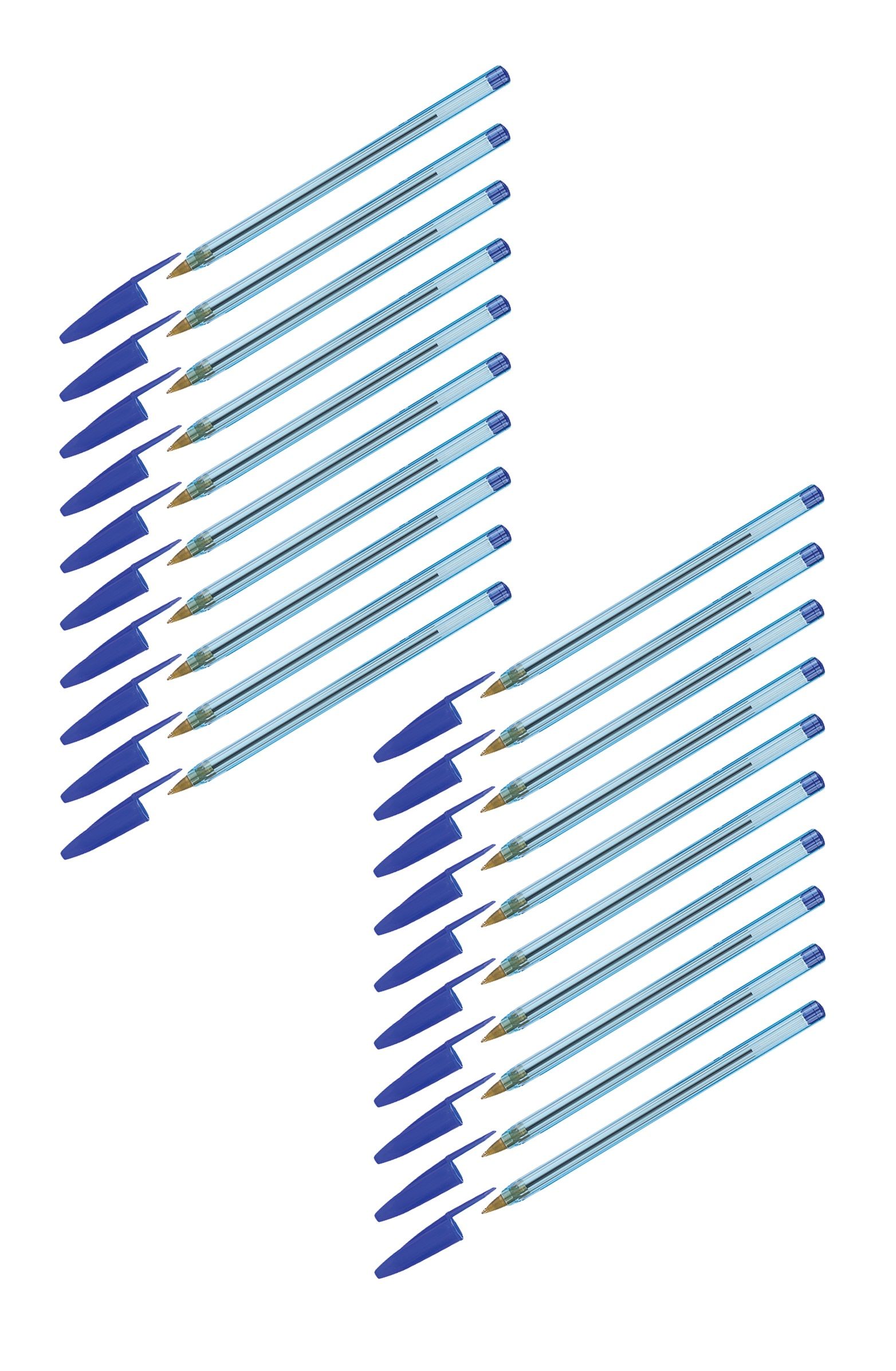 

Набор 20 шт. Ручка шариковая OfficeSpace LC-Blue синяя, 0,7мм