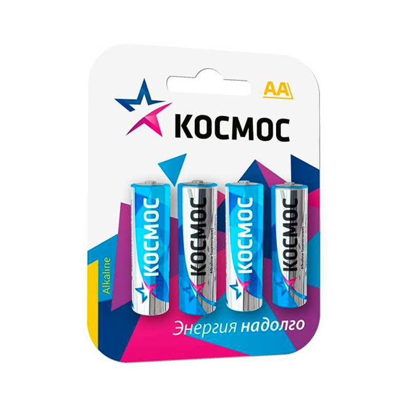 Батарейка Космос LR6 AA Alkaline 1.5V (4шт в блистере)