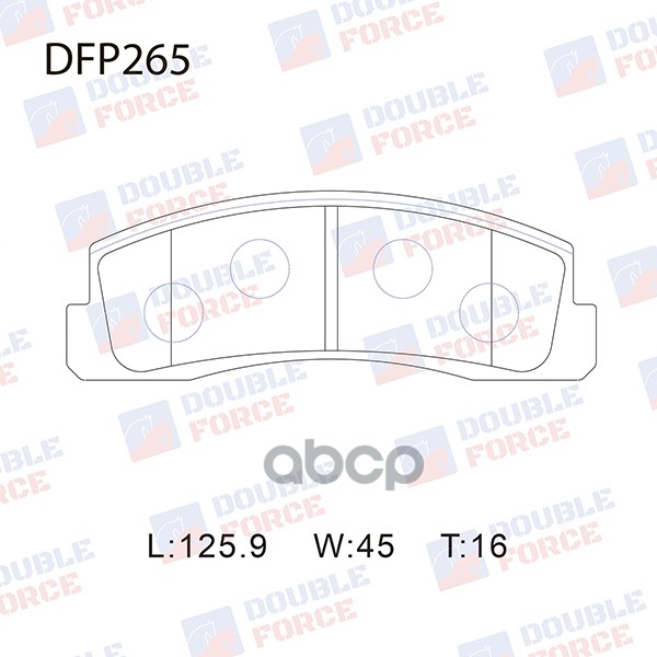 

Тормозные колодки DOUBLE FORCE дисковые DFP265