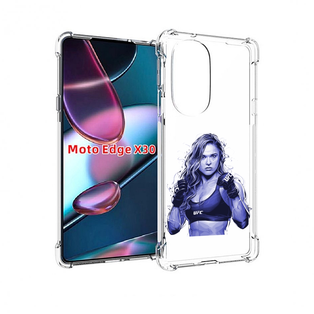 

Чехол MyPads ронда-роузи-юфс для Motorola Moto Edge X30, Прозрачный, Tocco