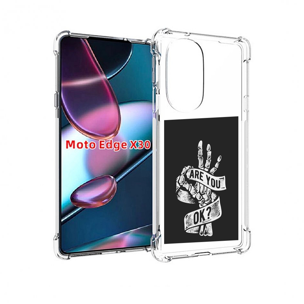 

Чехол MyPads рука-скелета для Motorola Moto Edge X30, Прозрачный, Tocco