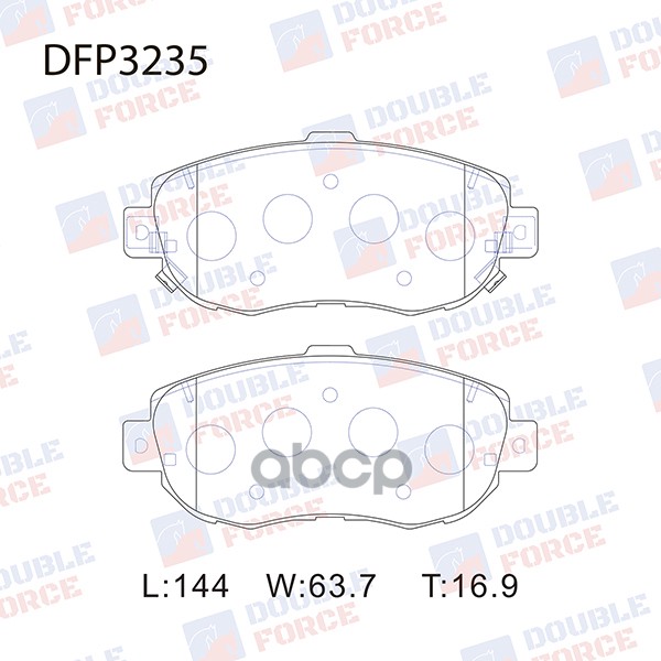 

Тормозные колодки DOUBLE FORCE дисковые DFP3235