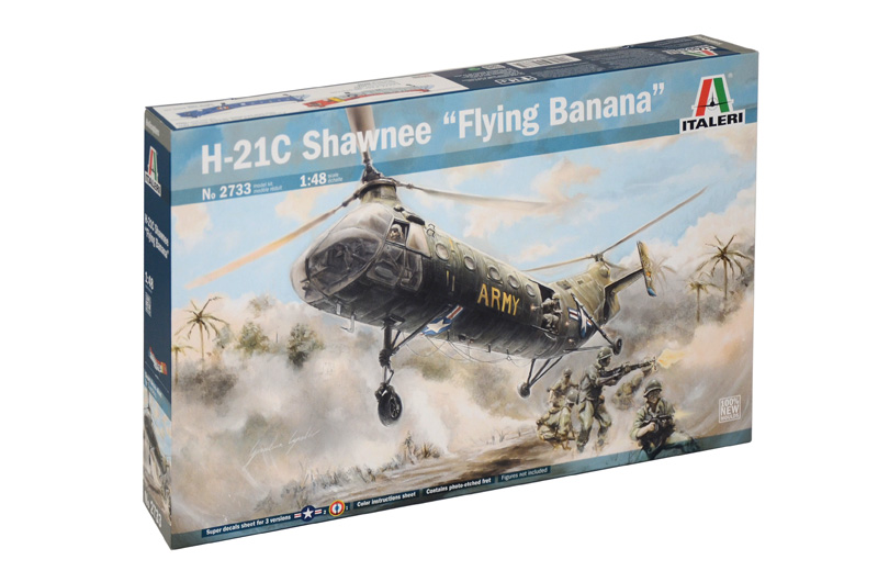 фото Сборная модель italeri 1/48 вертолет h-21c shawnee flying banana 2733