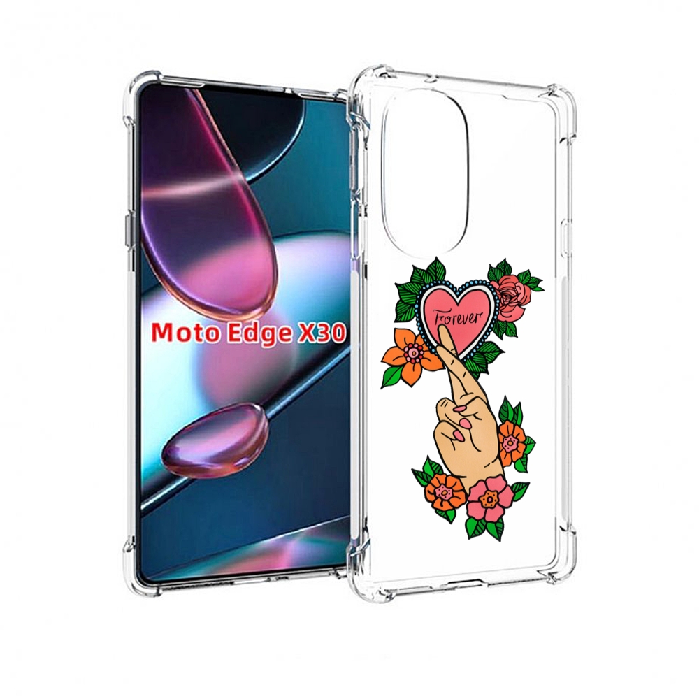 

Чехол MyPads ручки-навсегда женский для Motorola Moto Edge X30, Прозрачный, Tocco