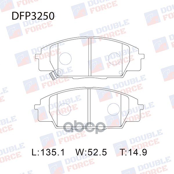 

Тормозные колодки DOUBLE FORCE дисковые DFP3250