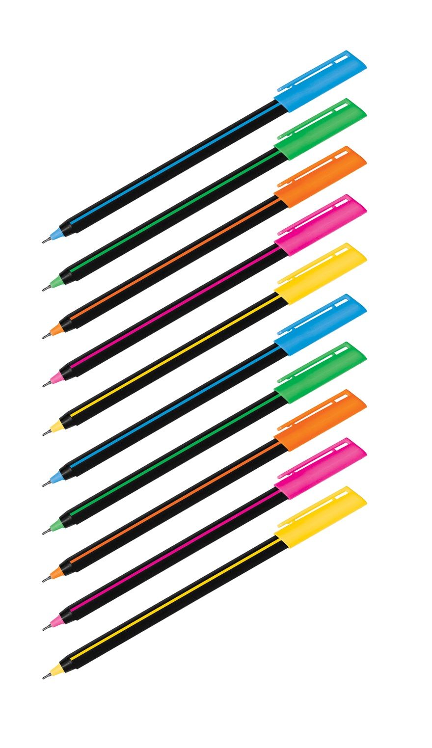 

Набор из 10 шт. Ручка шариковая Luxor Stick Soft Touch синяя, 0,7мм, корпус ассорти